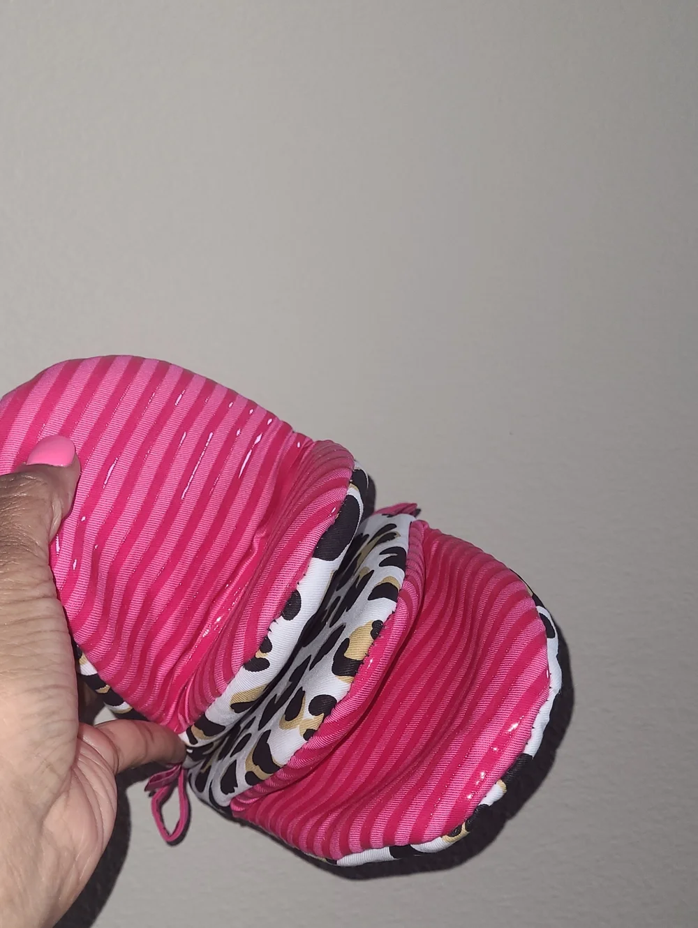 Juicy Couture Leopard Print Dish Drying Mats & Pink Trim Mini Mitts